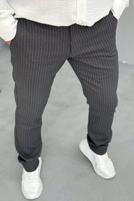 STRIPES DESIGN SIMPLE MEN PANTS GREY/GRI - 5