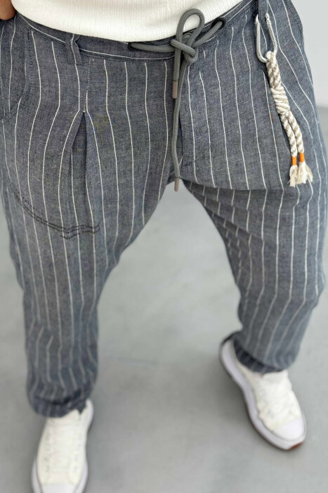 STRIPES SIMPLE MEN PANTS LIGHTBLUE/BZ - 2