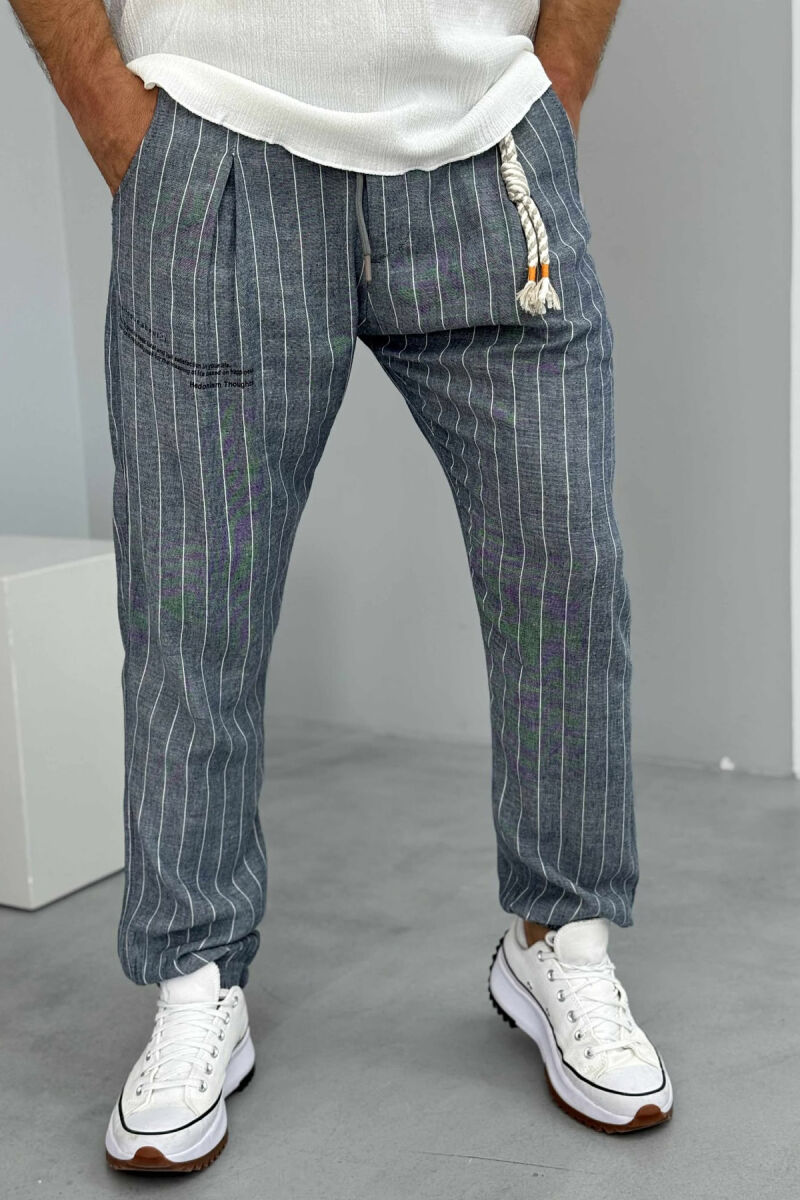 STRIPES SIMPLE MEN PANTS LIGHTBLUE/BZ - 3