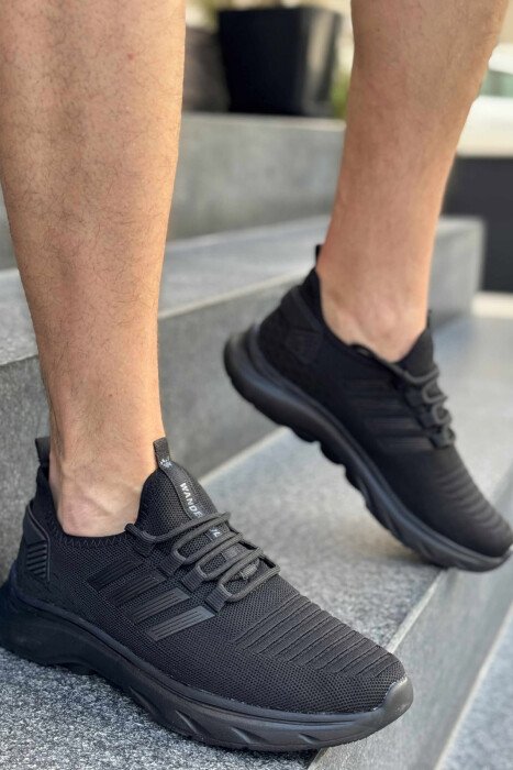 STRIPES SIMPLE MEN SNEAKERS BLACK/ E ZEZE - 1