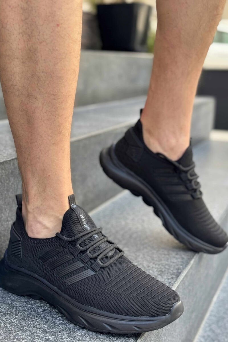 STRIPES SIMPLE MEN SNEAKERS BLACK/ E ZEZE - 1