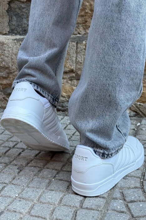 STRIPES SIMPLE MEN SNEAKERS WHITE-E BARDHE - 4