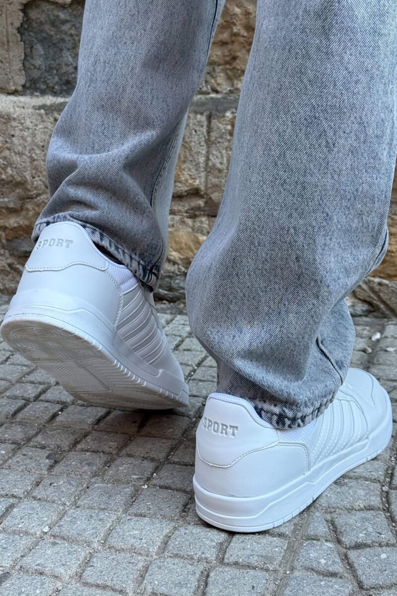 STRIPES SIMPLE MEN SNEAKERS WHITE-E BARDHE - 4