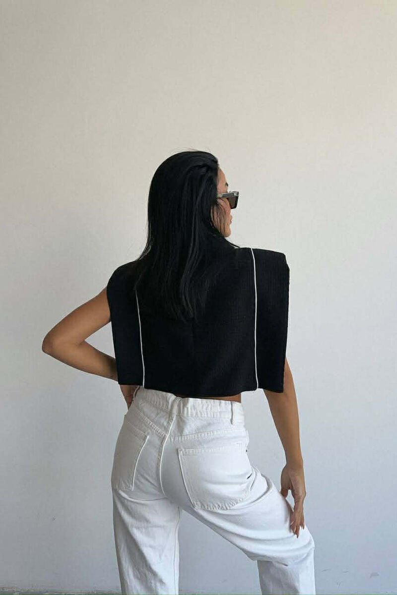 STRIPES SIMPLE WOMEN TANK TOP BLACK/ E ZEZE - 6