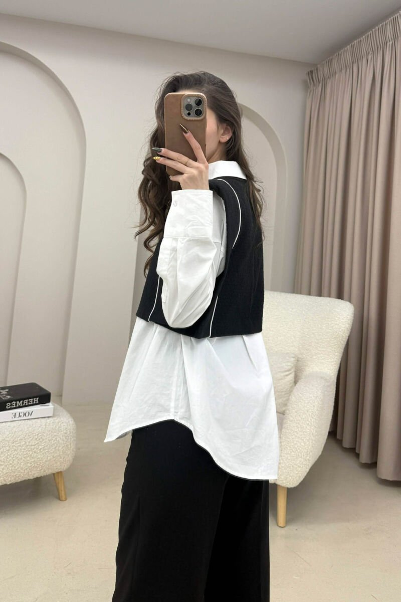 STRIPES SIMPLE WOMEN TANK TOP BLACK/ E ZEZE - 7