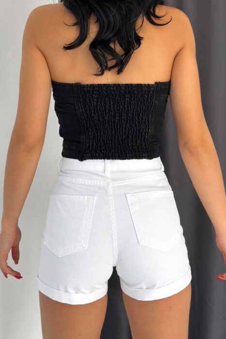 STRONG JEAN WOMAN SHORT JEANS WHITE-E BARDHE - 2