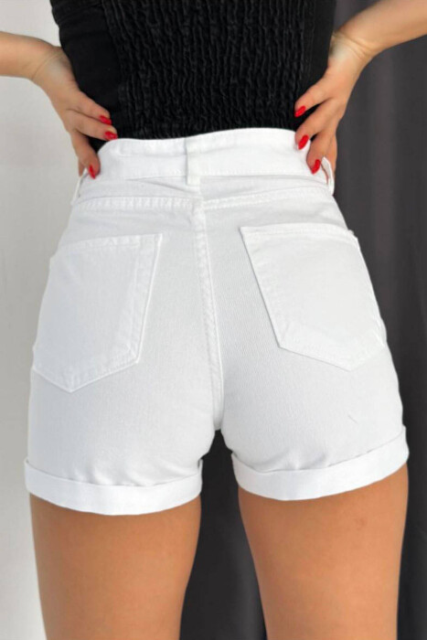 STRONG JEAN WOMAN SHORT JEANS WHITE-E BARDHE - 3