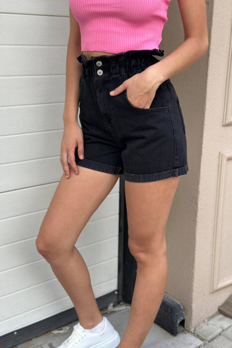SUMMER SIMPLE WOMAN SHORT JEANS BLACK/ E ZEZE - 2