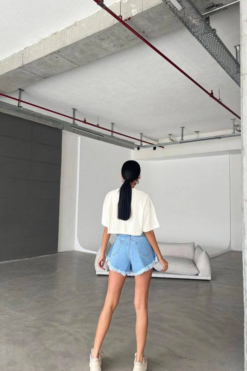 SUPER SHORT WOMAN JEANS LIGHTBLUE/BZ - 2