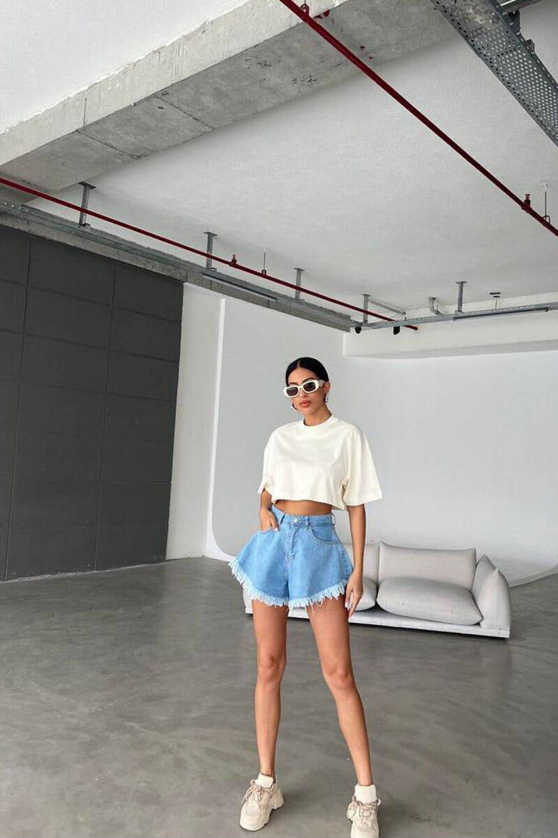 SUPER SHORT WOMAN JEANS LIGHTBLUE/BZ - 3