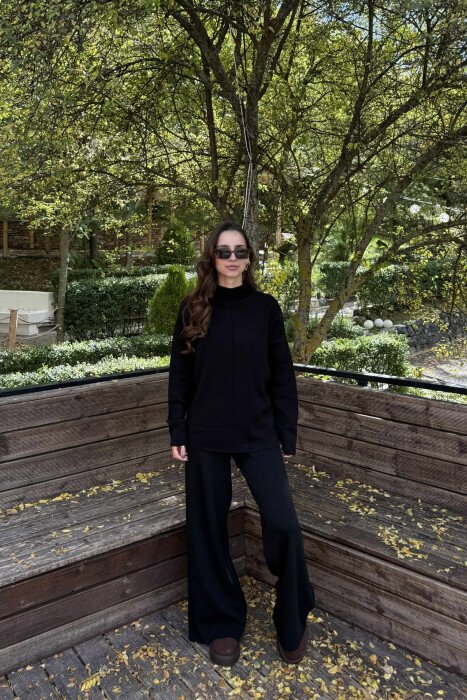 SWEATER+TROUSERS ONE COLOR WOMAN SET BLACK/ E ZEZE - 1