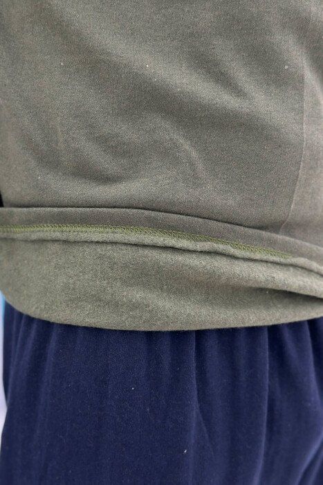 SWEATSHIRT+TROUSERS SMALL LOGO MEN PYJAMAS OLIVE/ULLI - 3