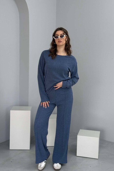 SWEATSHIRT+TROUSERS WOMEN SET LIGHTBLUE/BZ - 1
