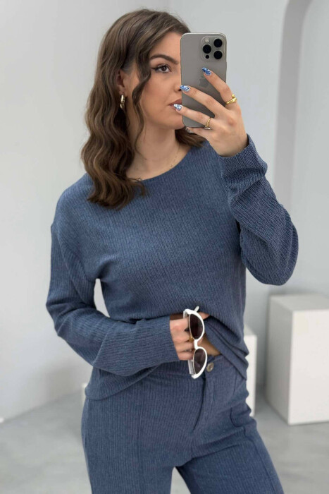 SWEATSHIRT+TROUSERS WOMEN SET LIGHTBLUE/BZ - 2