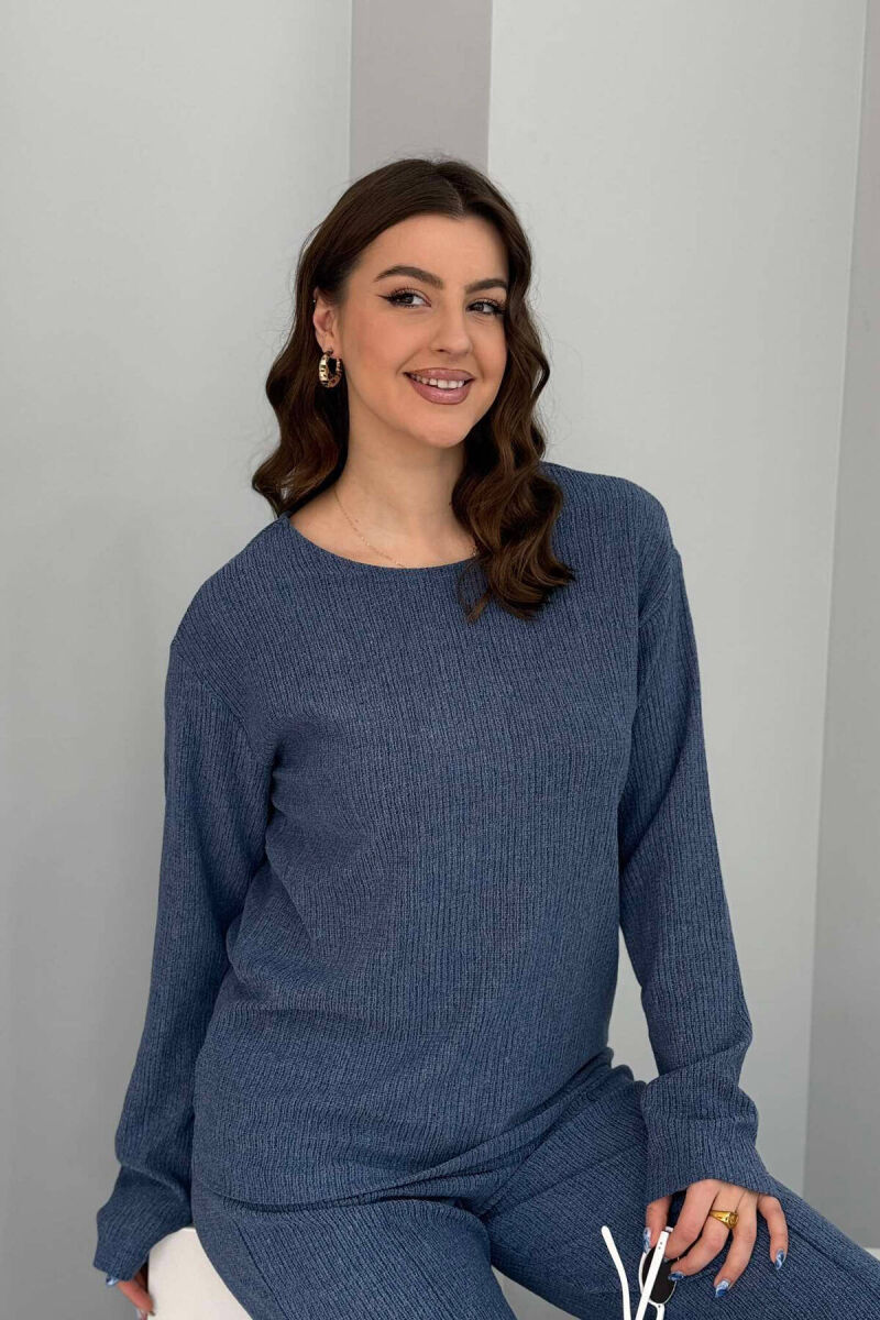 SWEATSHIRT+TROUSERS WOMEN SET LIGHTBLUE/BZ - 3