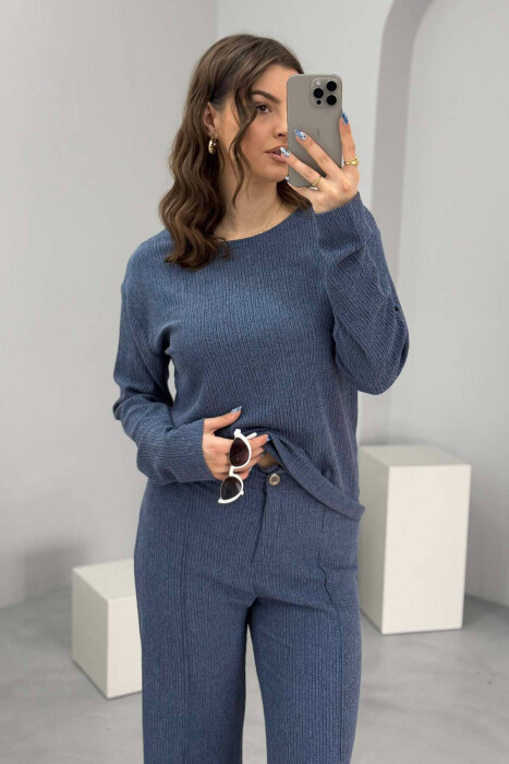 SWEATSHIRT+TROUSERS WOMEN SET LIGHTBLUE/BZ - 4
