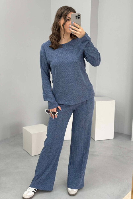 SWEATSHIRT+TROUSERS WOMEN SET LIGHTBLUE/BZ - 5