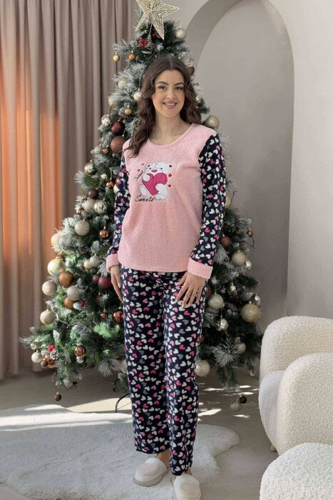 SWEETS DESSERT WRITTINGS WOMEN PYJAMAS PINK/ROZE - KLAUDIO FASHION