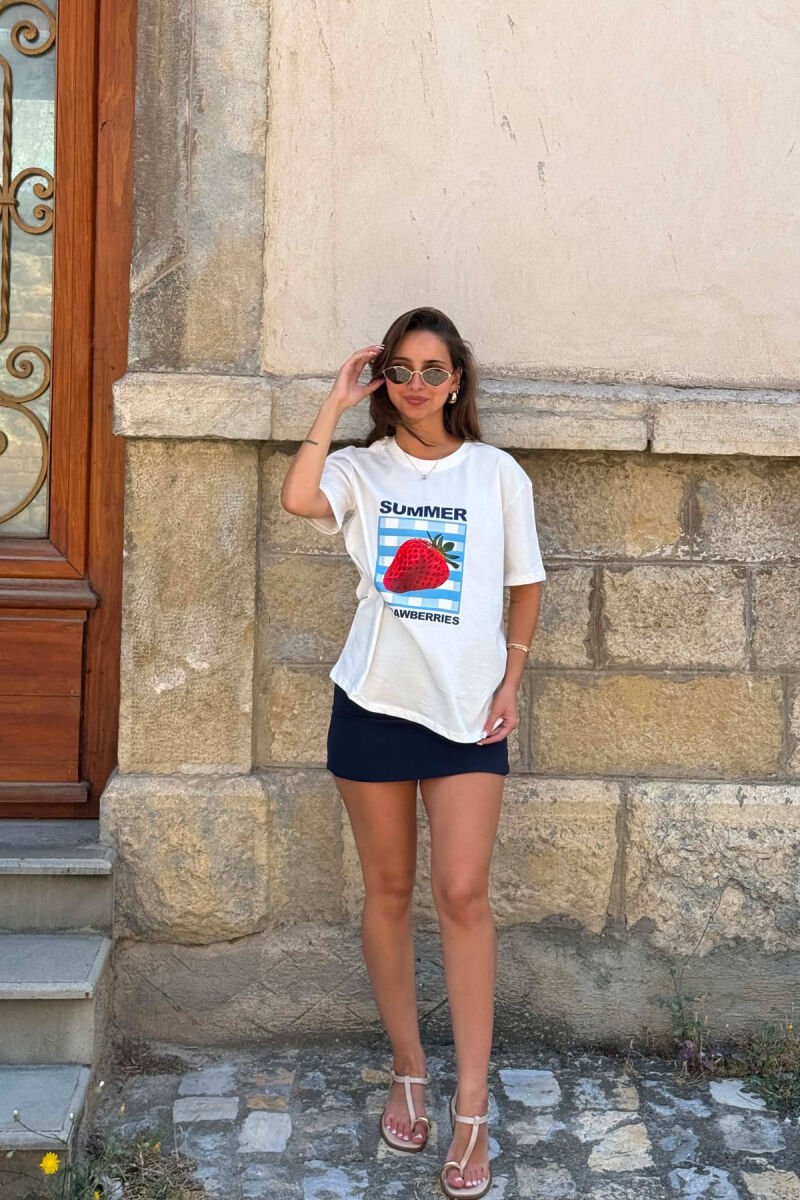 T-SHIRT PER FEMRA NE NGJYRE TE BARDHE - 5