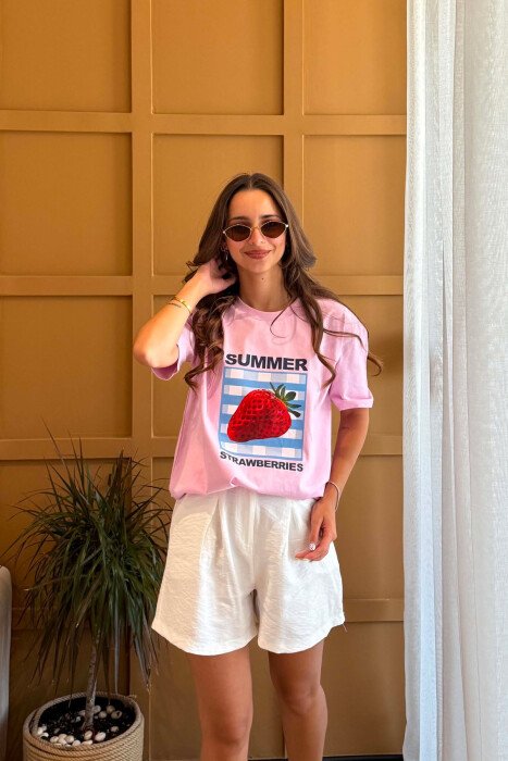 T-SHIRT PER FEMRA NE NGJYRE ROZE - 2