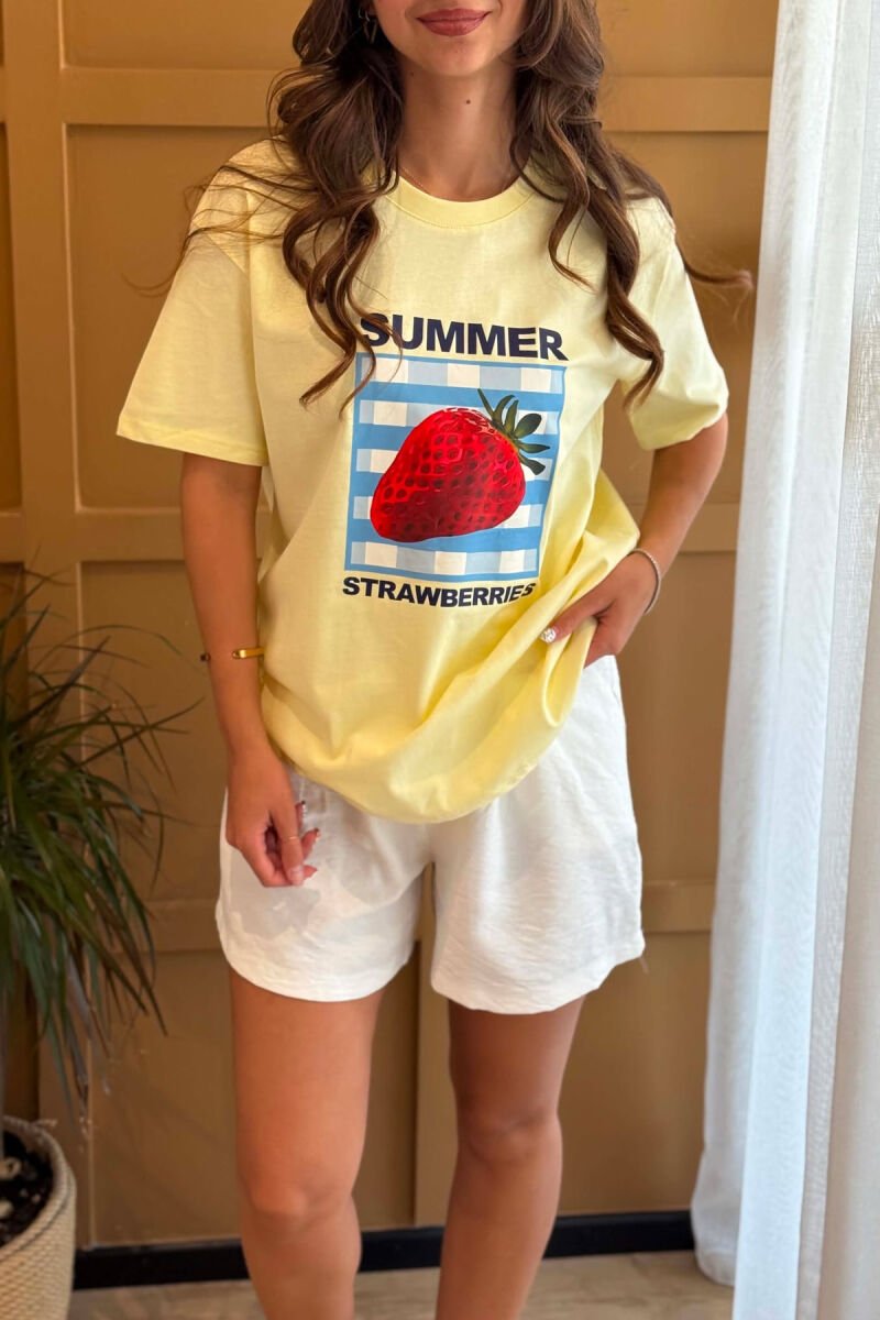 T-SHIRT PER FEMRA NE NGJYRE TE VERDHE - 4
