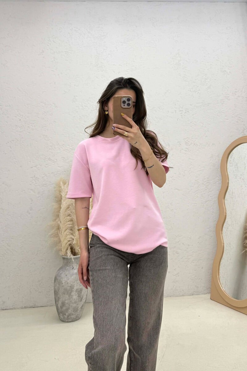 T-SHIRT I THJESHTE PER FEMRA NE NGJYRE ROZE - 3