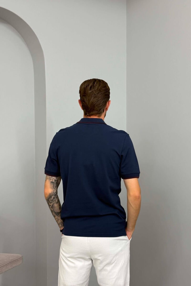 T-SHIRT I THJESHTE ME JAKE POLO PER MESHKUJ NE NGJYRE BLU TE ERRET - 2