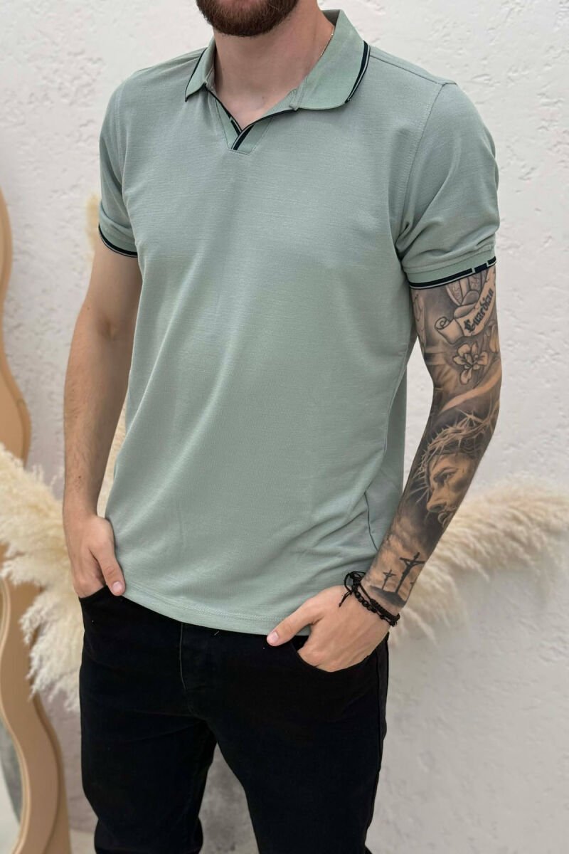 T-SHIRT I THJESHTE ME JAKE POLO PER MESHKUJ NE NGJYRE MENTE - 4