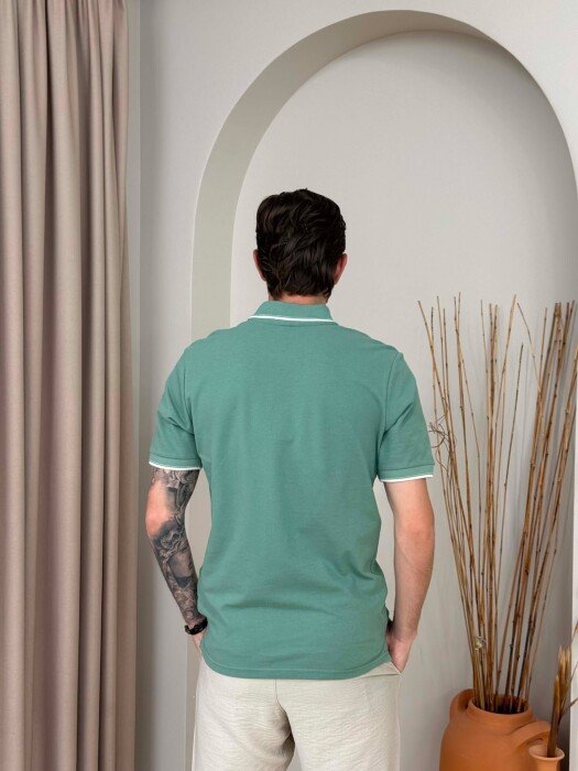 T-SHIRT I THJESHTE ME JAKE POLO PER MESHKUJ NE NGJYRE MENTE - 2