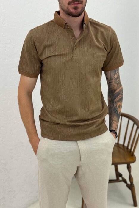 T-SHIRT I THJESHTE ME JAKE POLO PER MESHKUJ NE NGJYRE JESHILE TE ZBARDHUR - 6