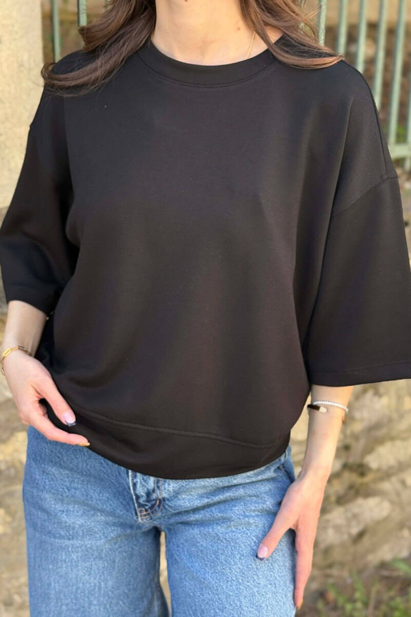 T-SHIRT I THJESHTE NJE NGJYRESH PER FEMRA NE NGJYRE TE ZEZE - 3