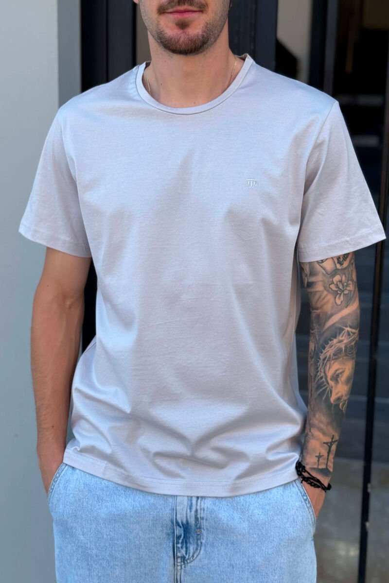T-SHIRT I THJESHTE NJE NGJYRESH PER MESHKUJ NE NGJYRE GRI - 2