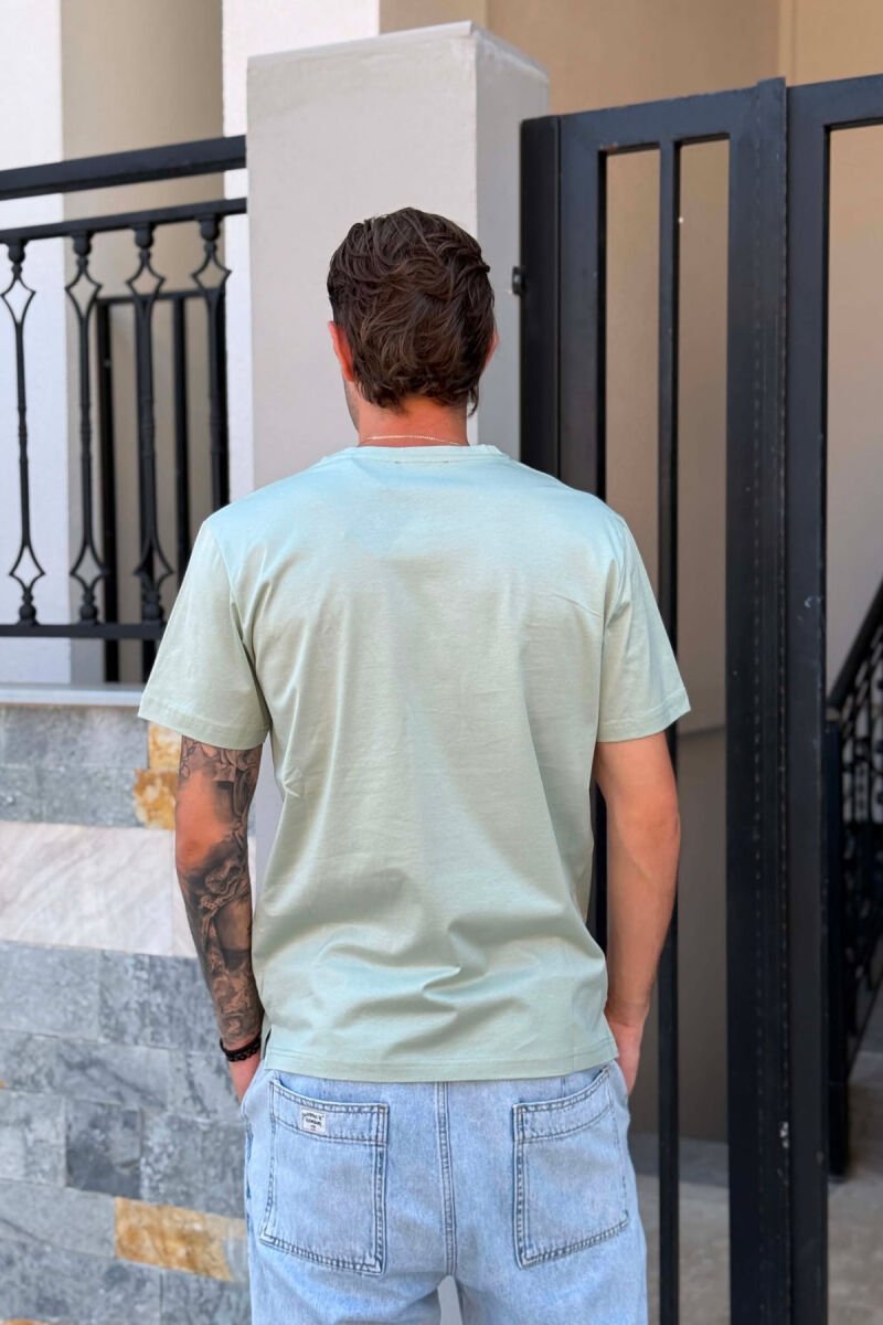 T-SHIRT I THJESHTE NJE NGJYRESH PER MESHKUJ NE NGJYRE MENTE - 4