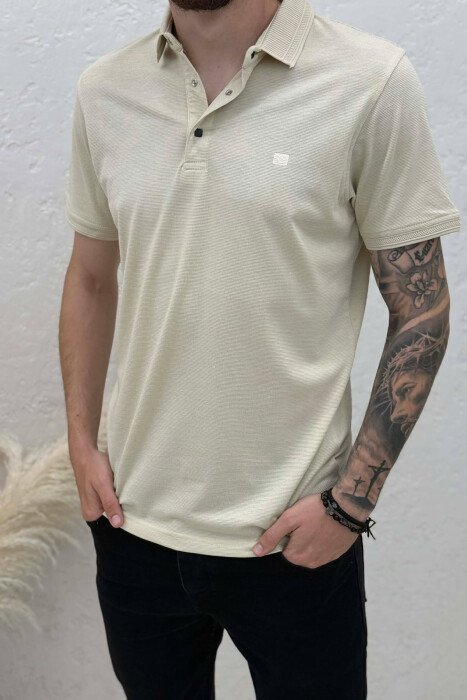 T-SHIRT I THJESHTE NJE NGJYRESH PER MESHKUJ NE NGJYRE BEZHE - 2