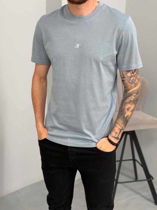 T-SHIRT I THJESHTE NJE NGJYRESH PER MESHKUJ NE NGJYRE GRI - 4