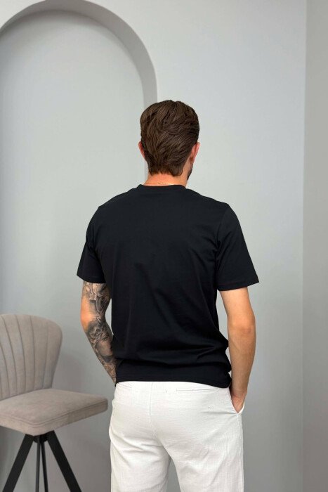 T-SHIRT I THJESHTE NJE NGJYRESH PER MESHKUJ NE NGJYRE TE ZEZE - 2