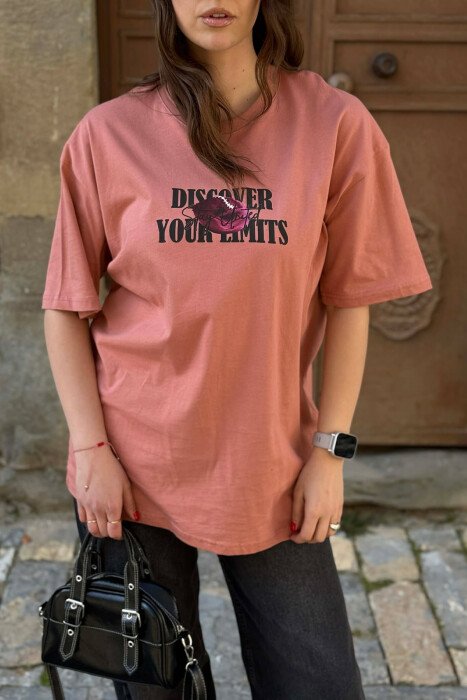 T-SHIRT I THJESHTE PER FEMRA NE NGJYRE PUDER + 6 PALE ÇORAPE DHURATE - 4