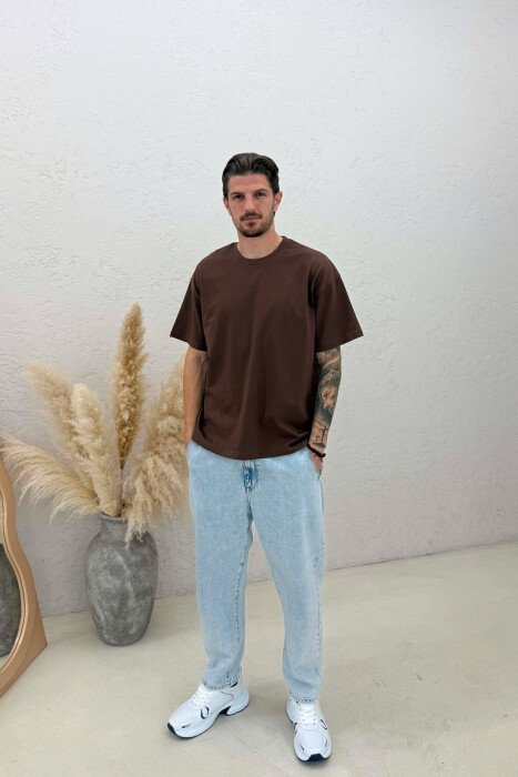 T-SHIRT I THJESHTE PER MESHKUJ NE NGJYRE KAFE - 3
