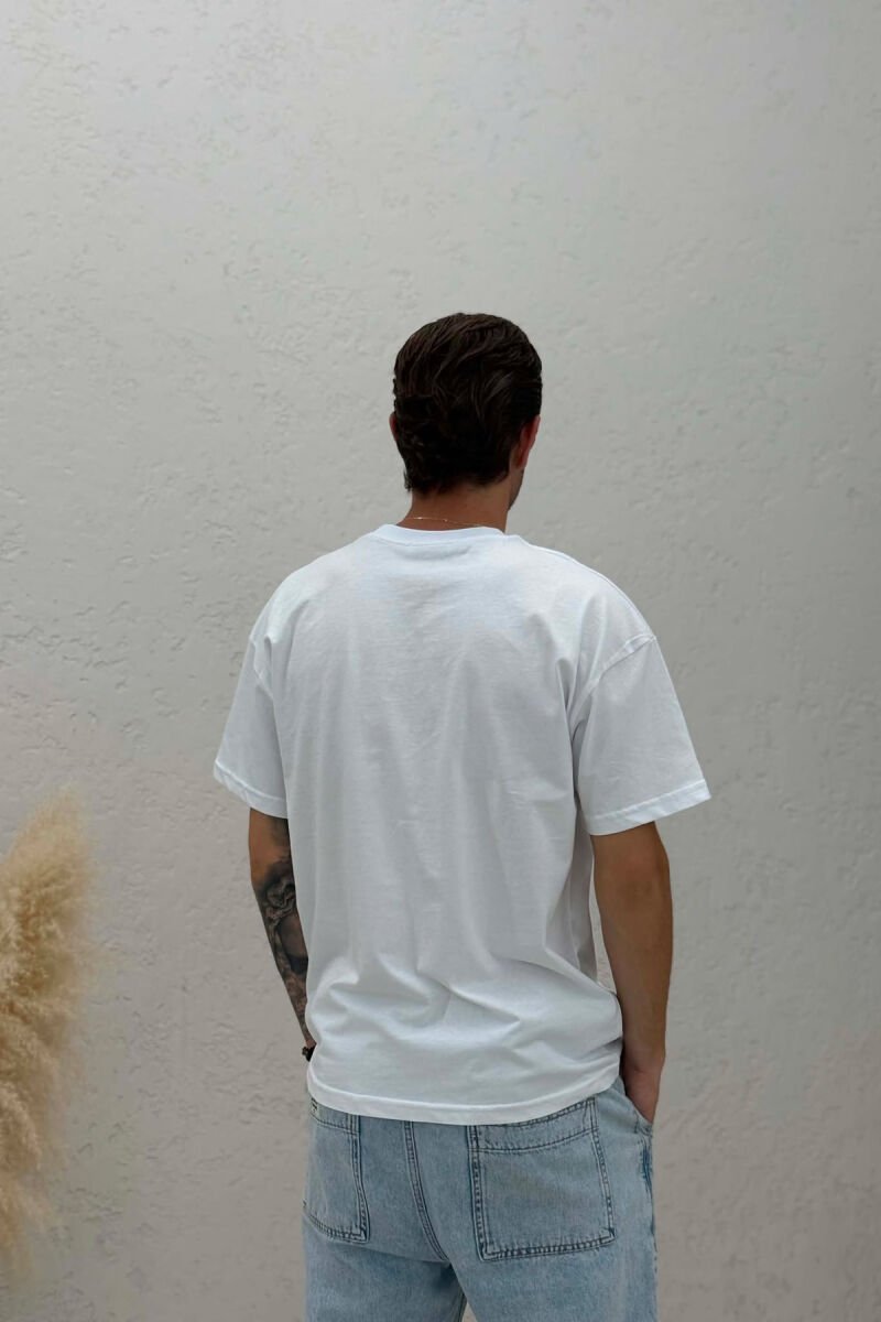 T-SHIRT I THJESHTE PER MESHKUJ NE NGJYRE TE BARDHE - 4