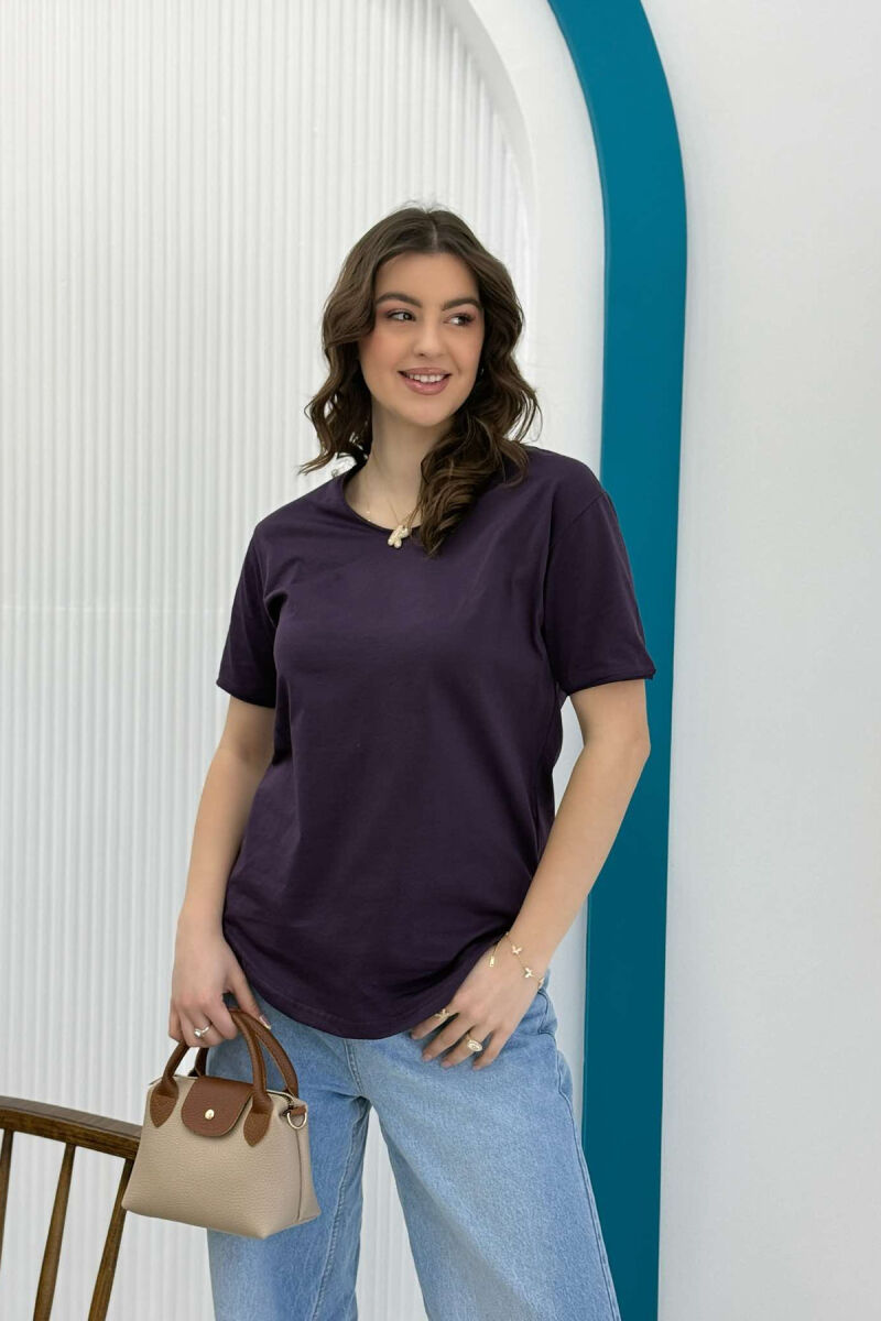T SHIRT NJE NGJYRESH I THJESHTE PER FEMRA NE NGJYRE LEJLA + 6 PALE CORAPE - 4