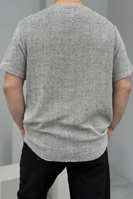 T-SHIRT ME DETAJE TË THJESHTA PËR FEMRA NË NGJYRËN GRI - 2