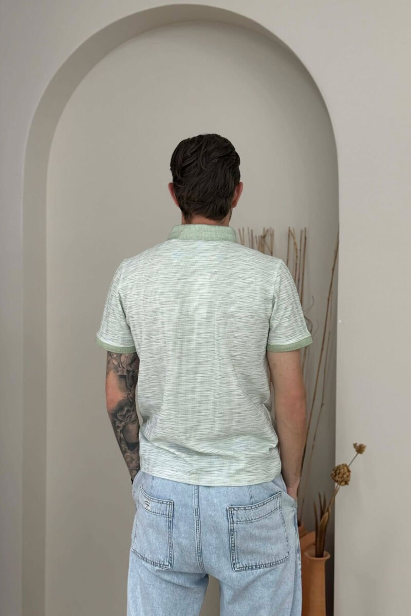 T-SHIRT ME DIZJAN DHE JAKE POLO PER MESHKUJ NE NGJYRE JESHILE - 4