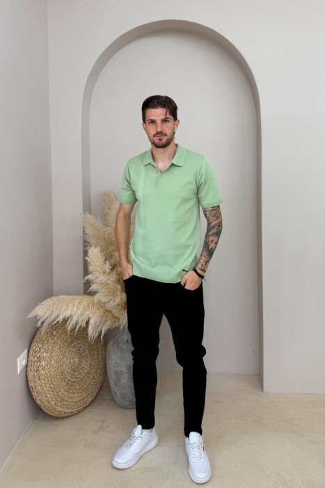 T-SHIRT ME JAKE POLO PER MESHKUJ NE NGJYRE MENTE - 4