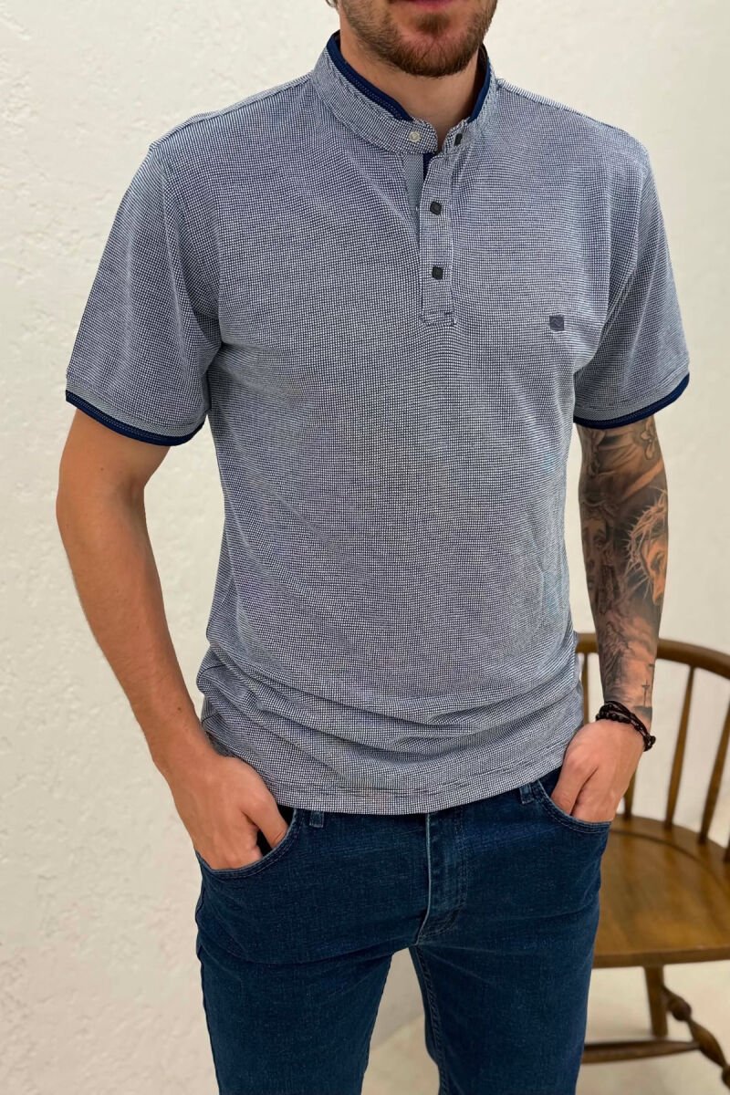 T SHIRT ME JAKE POLO PER MESHKUJ NE NGJYRE BLU - 2