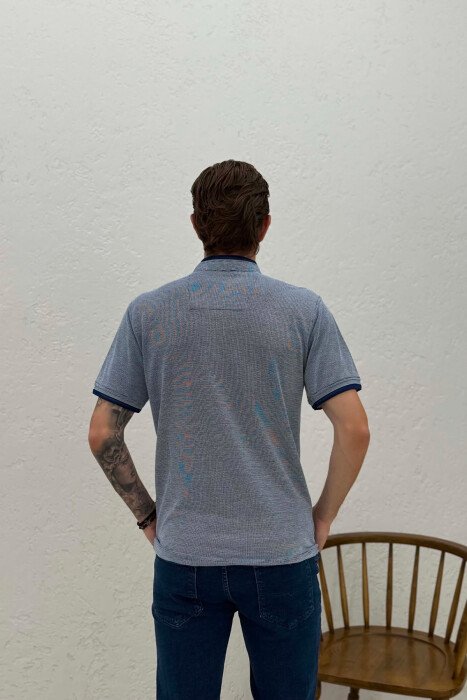 T SHIRT ME JAKE POLO PER MESHKUJ NE NGJYRE BLU - 4