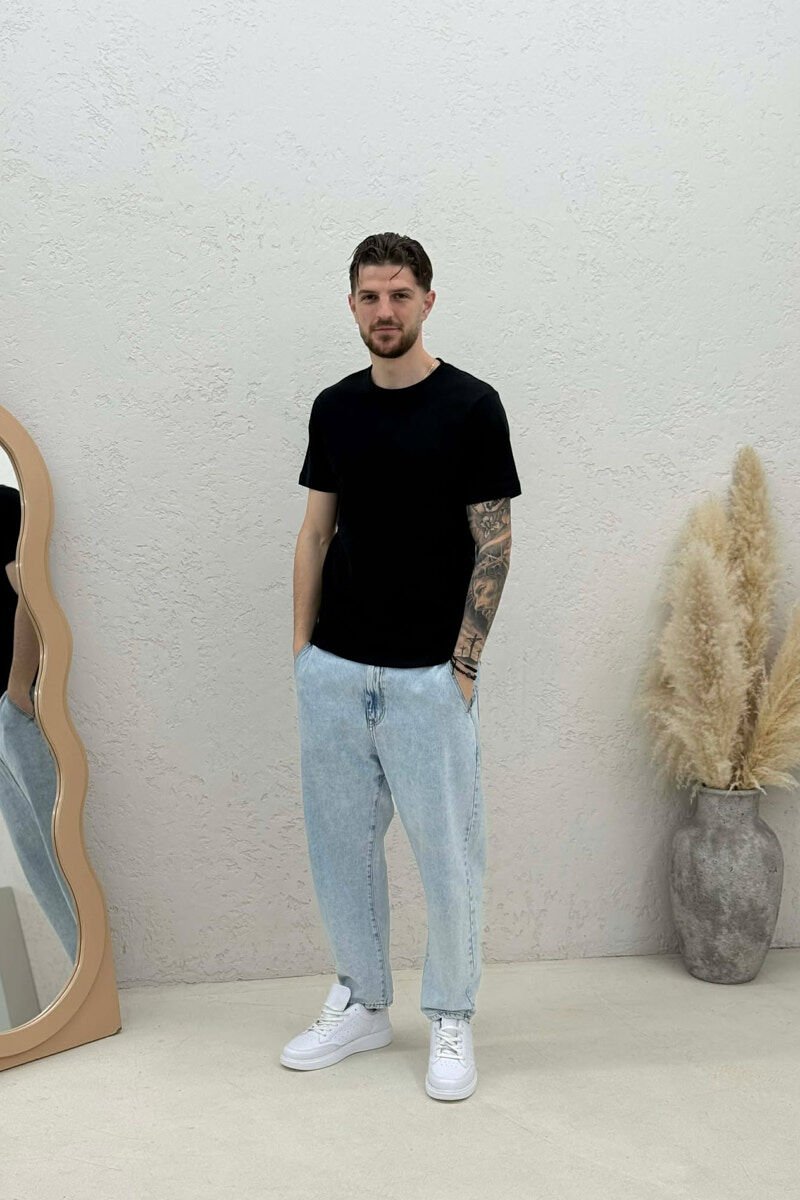 T-SHIRT ME JAKE RRETHORE PER MESHKUJ NE NGJYRE TE ZEZE - 3