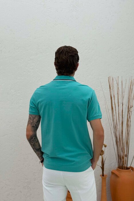 T-SHIRT ME JAKE POLO PER MESHKUJ NE NGJYRE GURKALI - 2