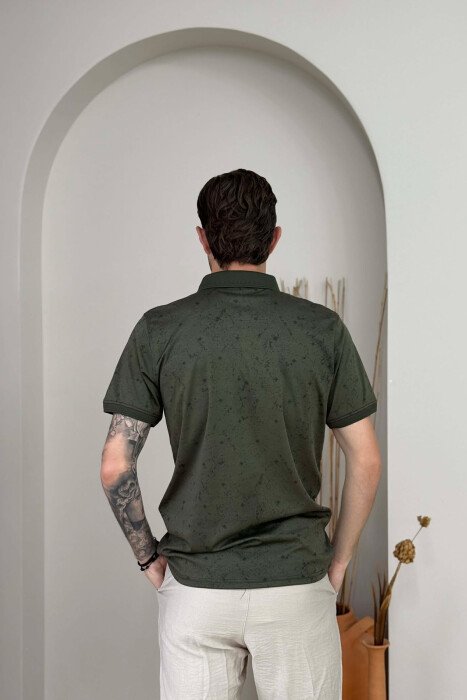 T-SHIRT ME JAKE POLO PER MESHKUJ NE NGJYRE JESHILE - 2