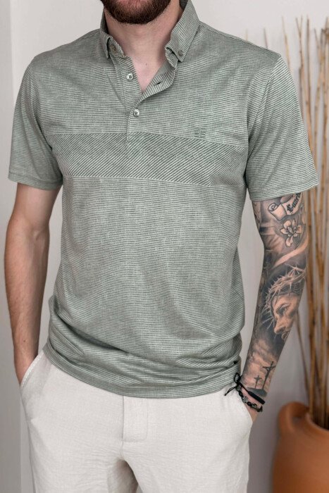 T-SHIRT ME JAKE POLO PER MESHKUJ NE NGJYRE MENTE - 2