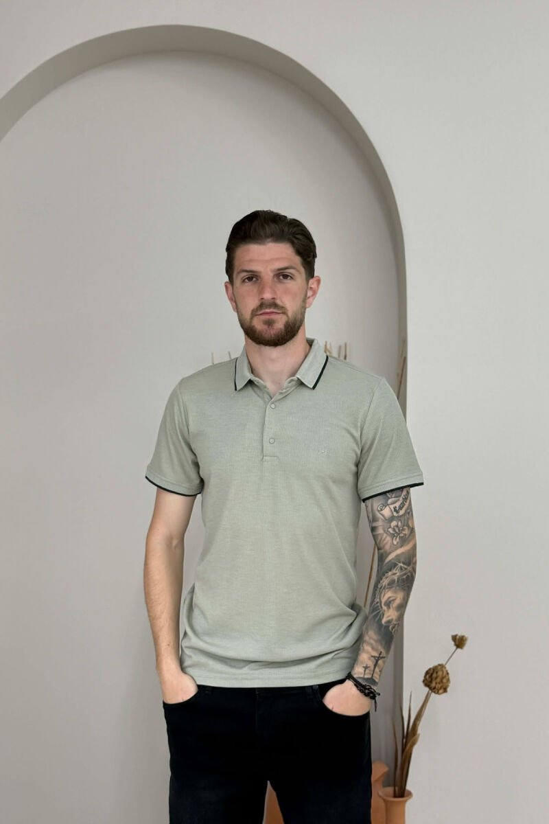 T-SHIRT ME JAKE POLO PER MESHKUJ NE NGJYRE MENTE - 1